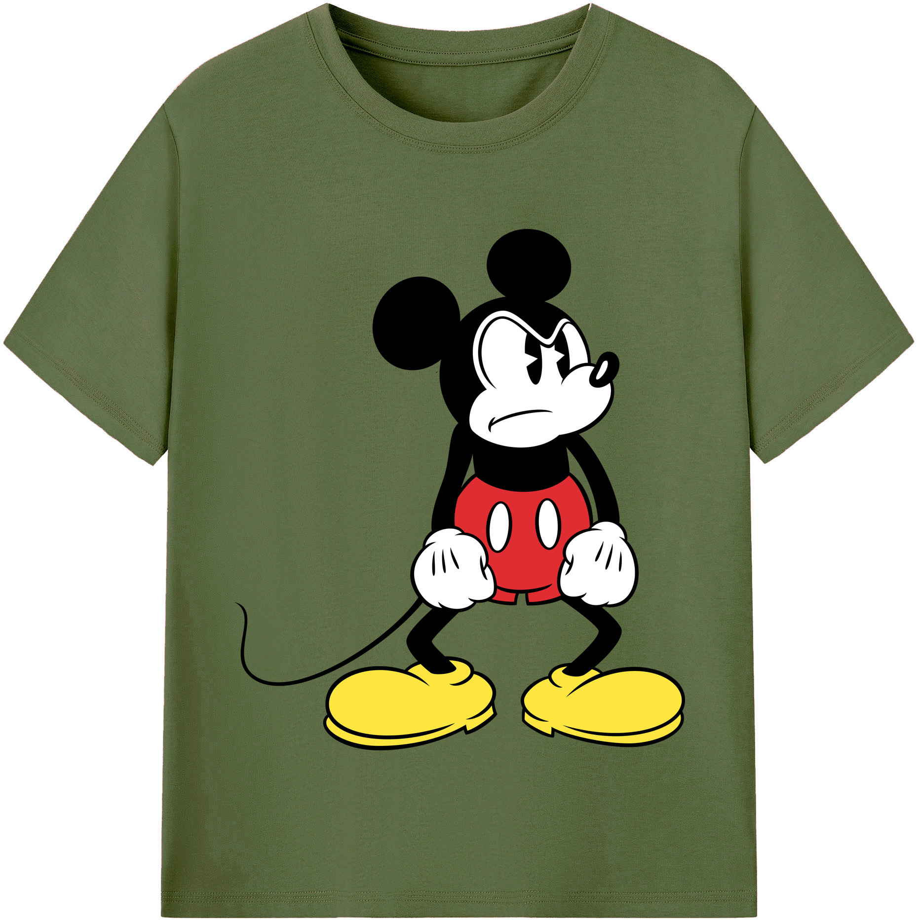（画像用） ミッキーマウス Mickey Mouse 綿100％半袖Tシャツ（フロントプリント）